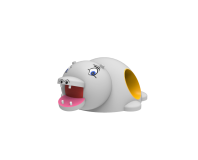 Gumowa figura na plac zabaw Hipopotam - tunel 3D020
