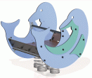 Bujak sprężynowy na plac zabaw Delfin Dawid J981