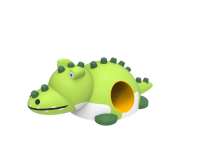 Gumowa figura na plac zabaw Krokodyl - tunel 3D034