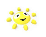 Gumowa figura na plac zabaw Słońce