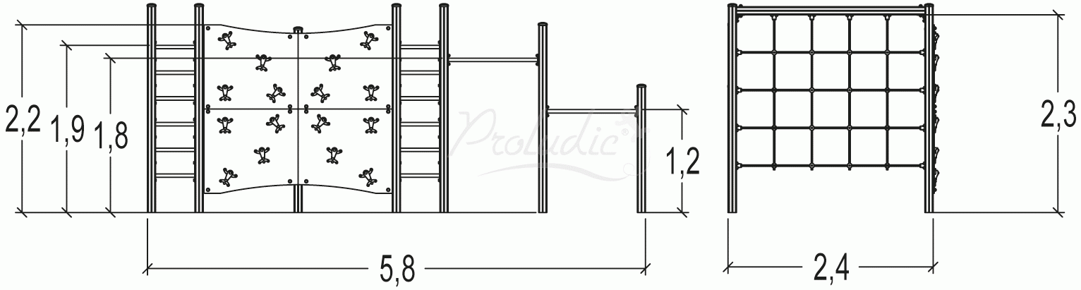 Kącik gimnastyczny (stal) J1605M