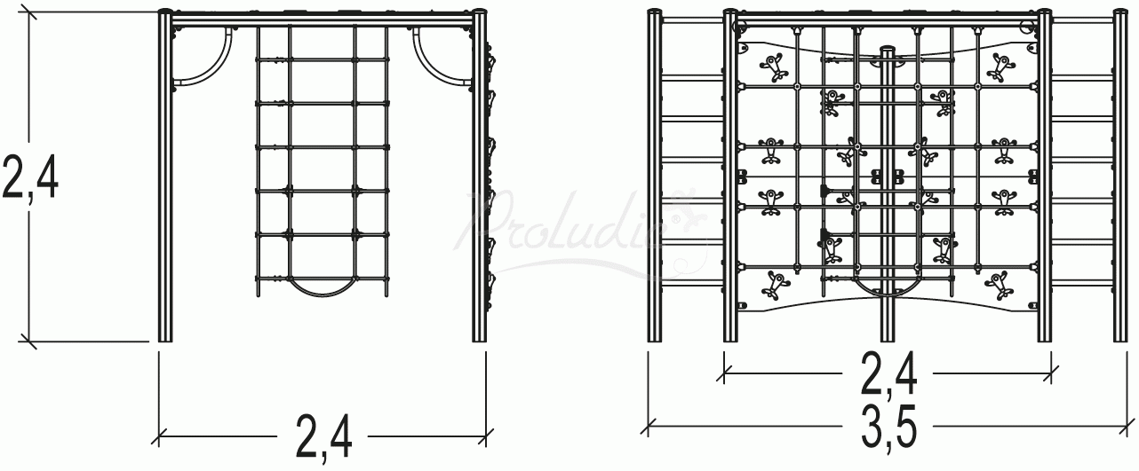 Kącik gimnastyczny (stal) J1610M